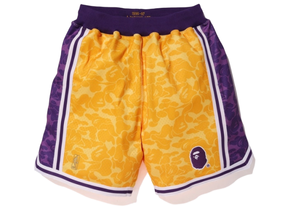 bape shorts yellow