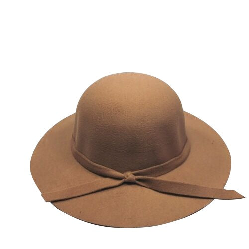 tan felt floppy hat