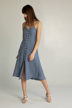 flowy linen dress