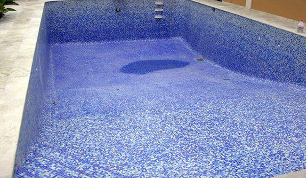 Blue Glass Tile Gradient Pool