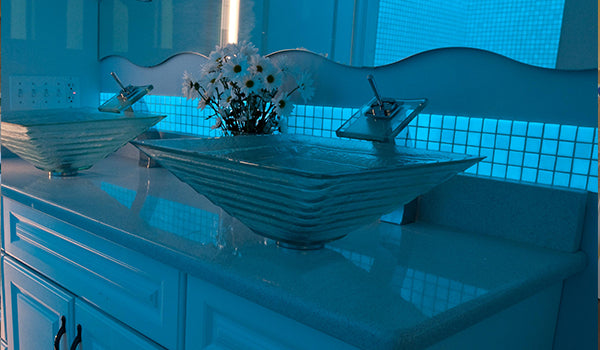 Glow In The Dark Glass Tile Bathroom