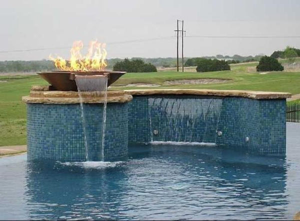 Blue and White Tile Pool