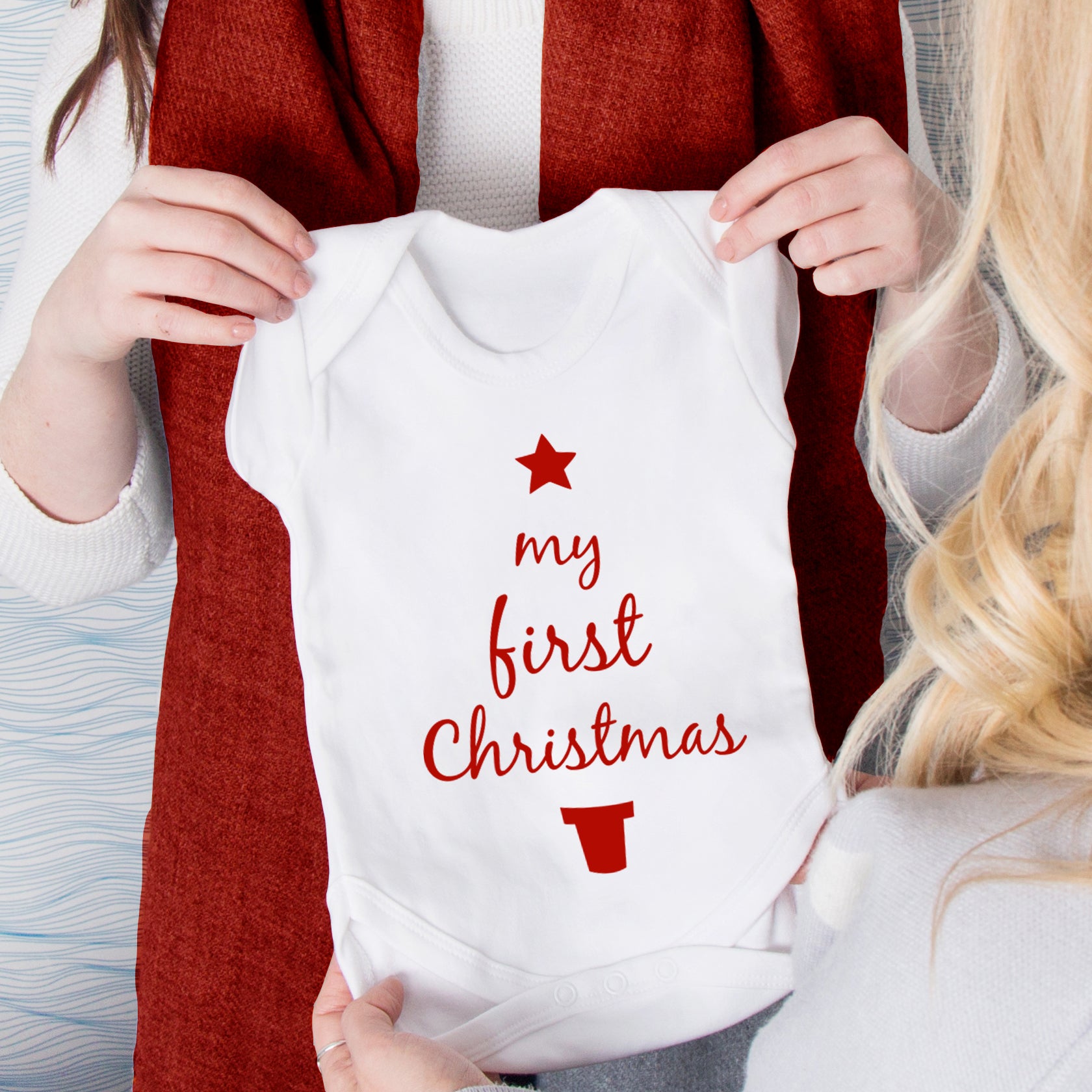 My First Christmas' Baby Grow Body Suit 