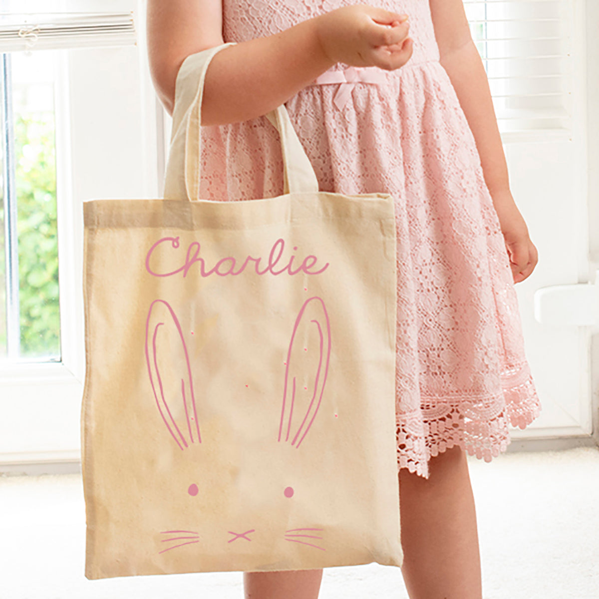 Personalised Easter Bunny Rabbit Egg Hunt Bag Ellie Ellie