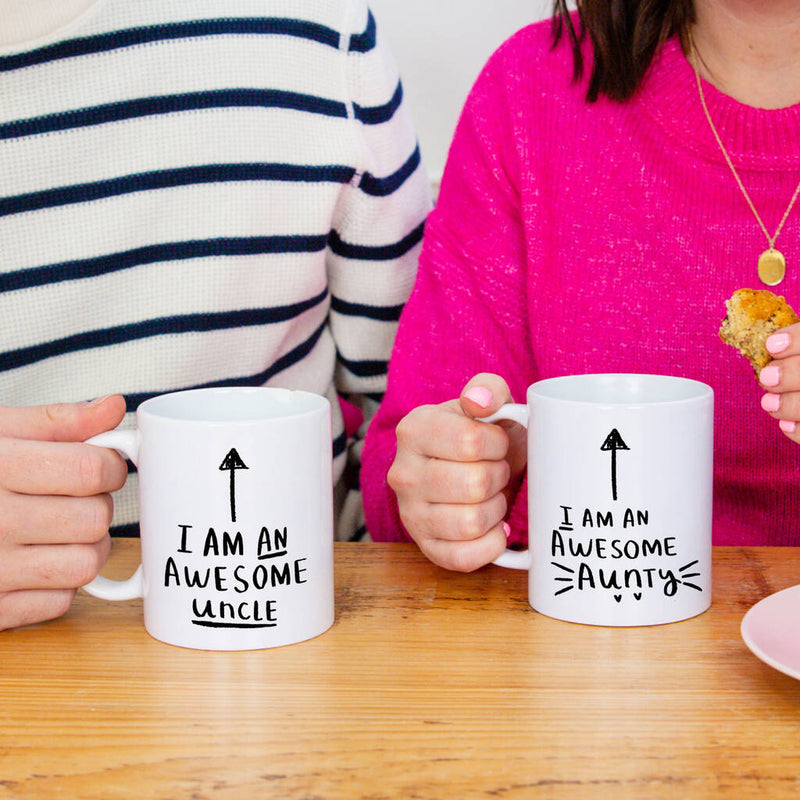 'I Am An Awesome Aunty / Uncle' Mug Set Ellie Ellie