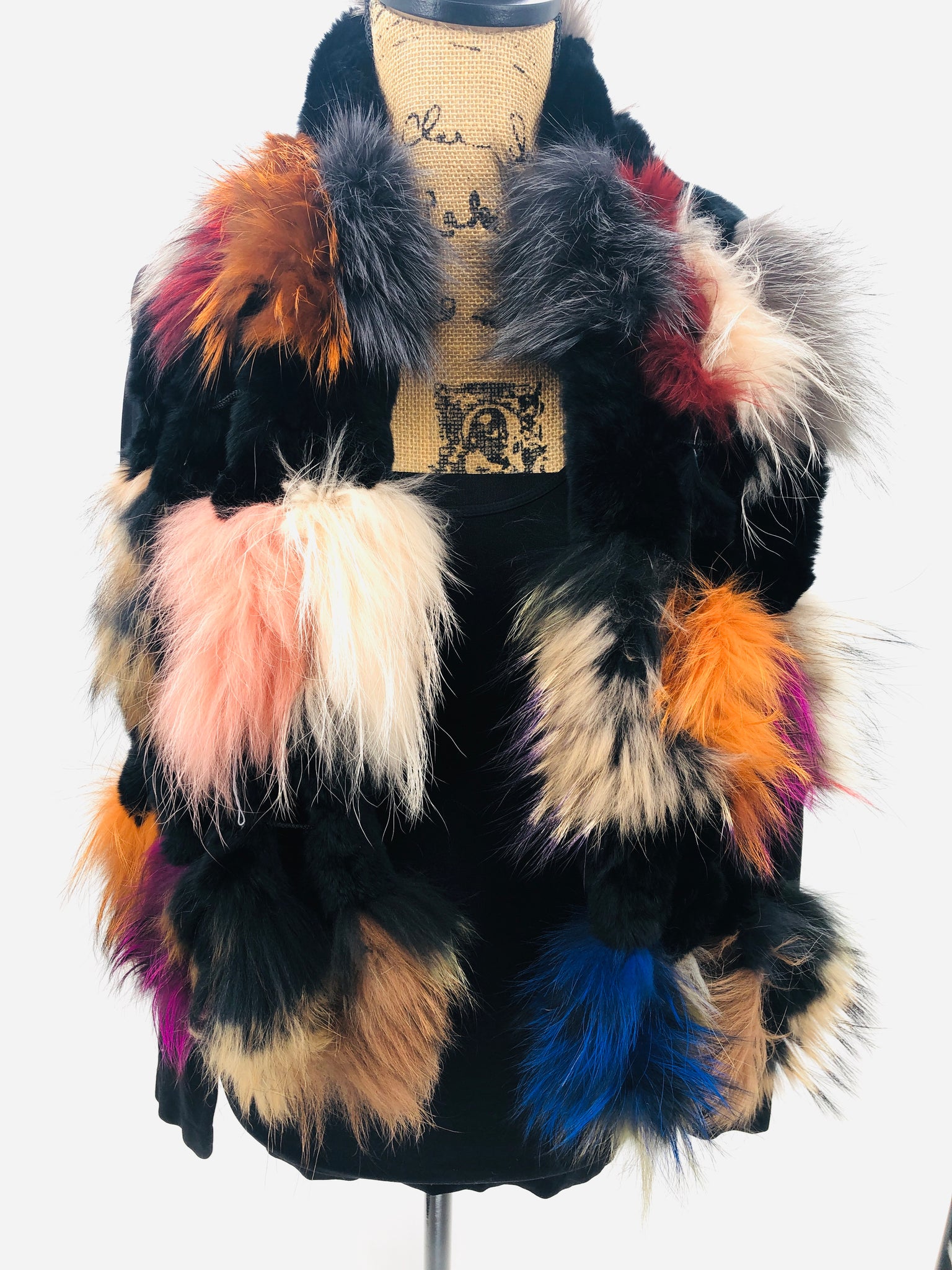 colored fox fur