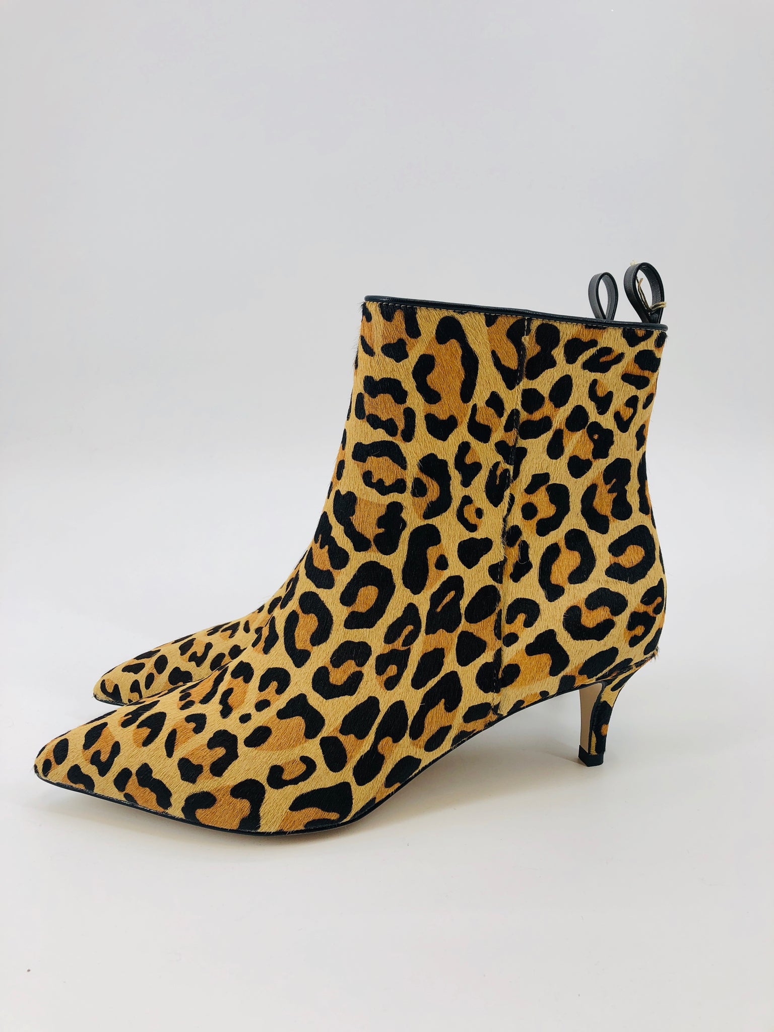 kitten heel leopard print boots