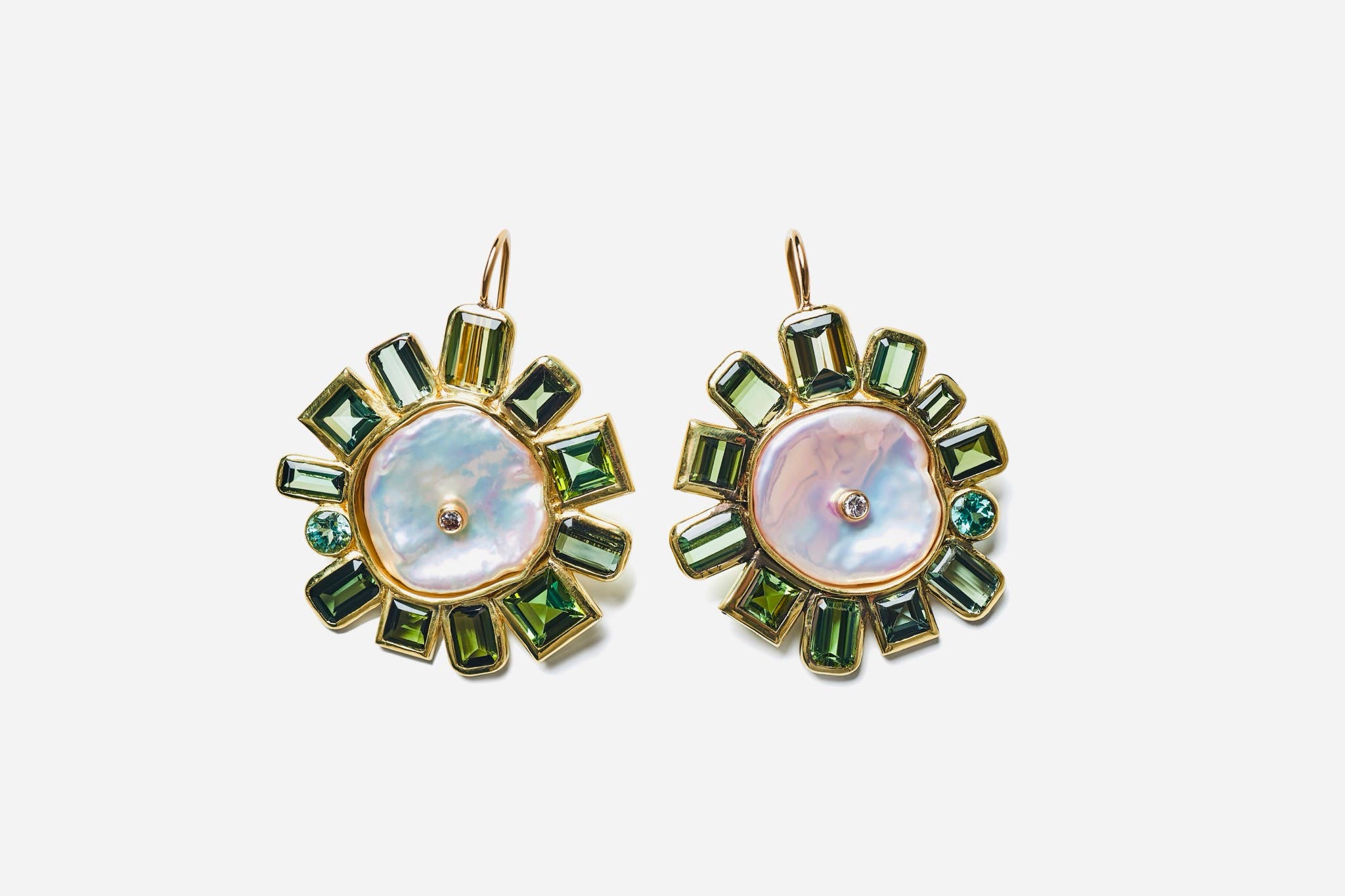 Tourmaline and Pearl Earrings image