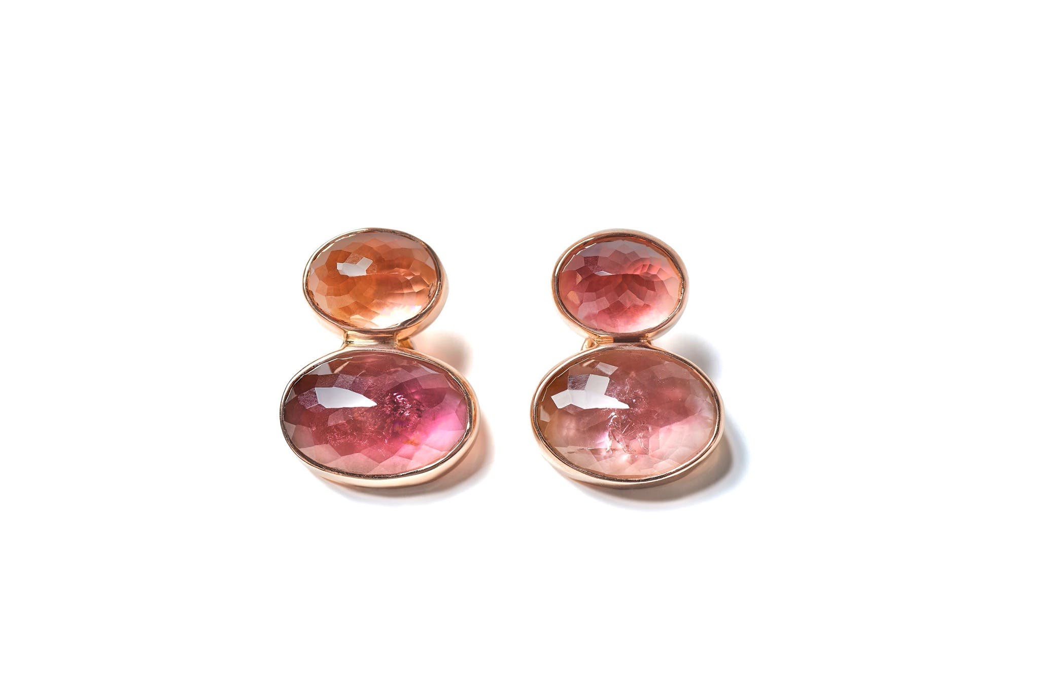 Peachy Pink Tourmaline Earrings image