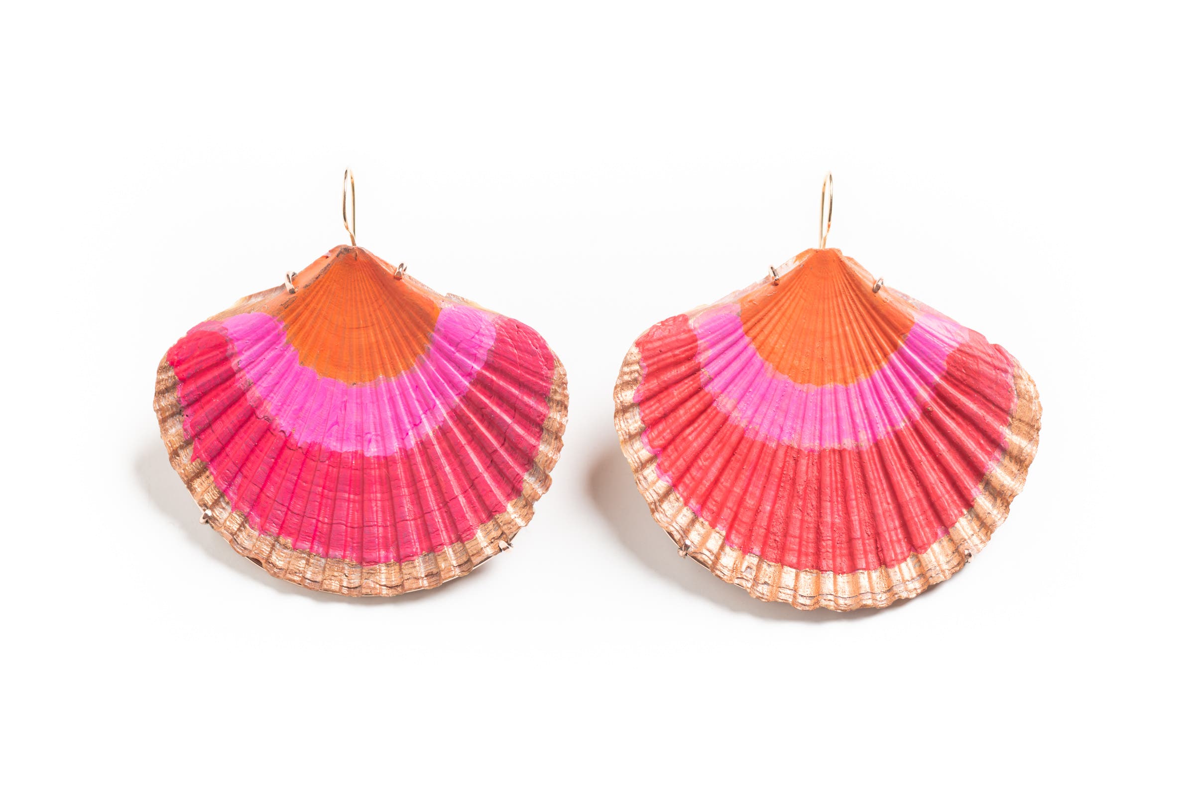 Hand Painted Shell Earrings image
