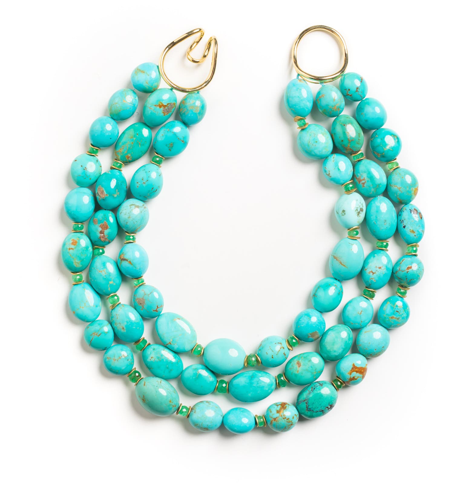 Turquoise and Gold Necklace image