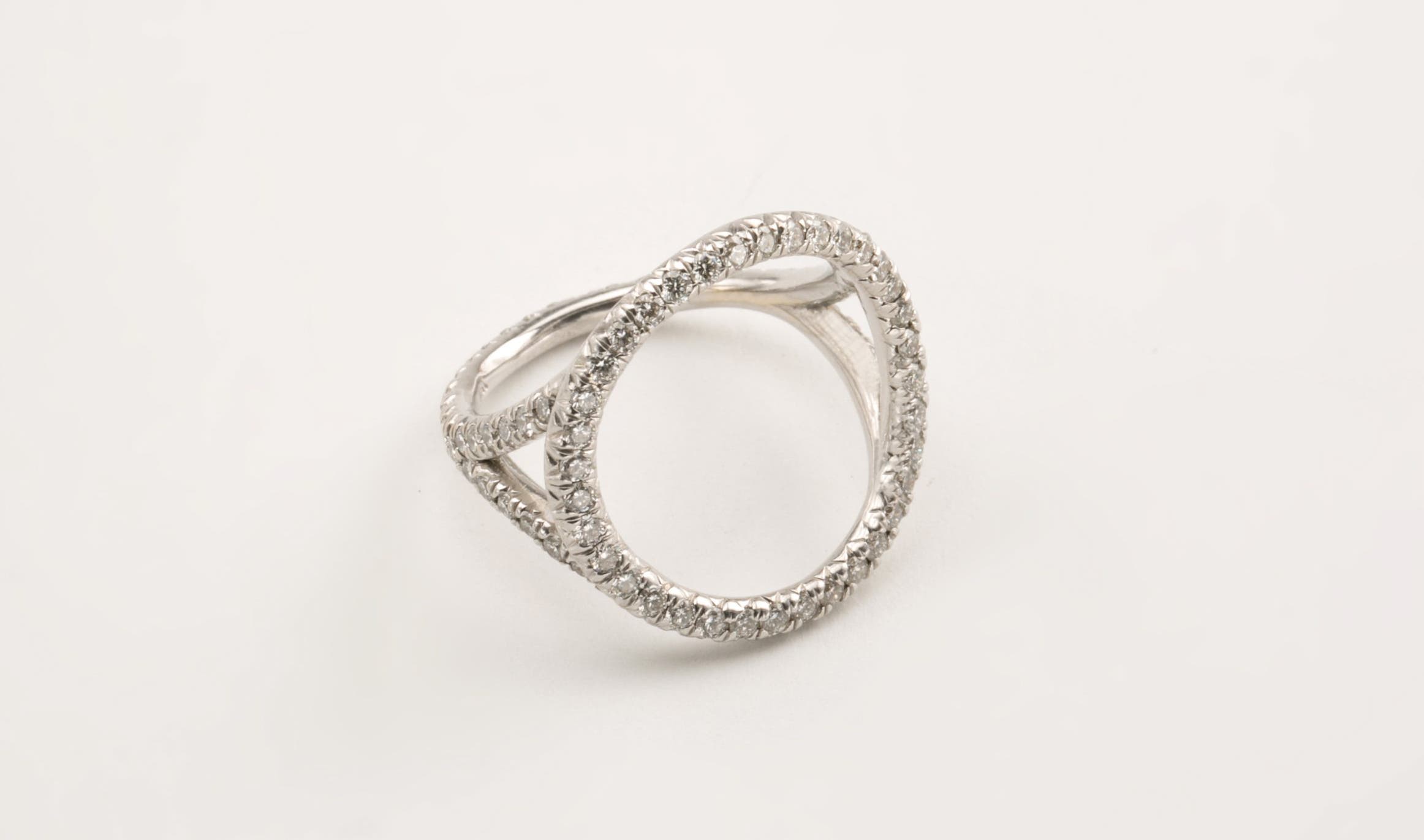 Circle Ring with Diamonds