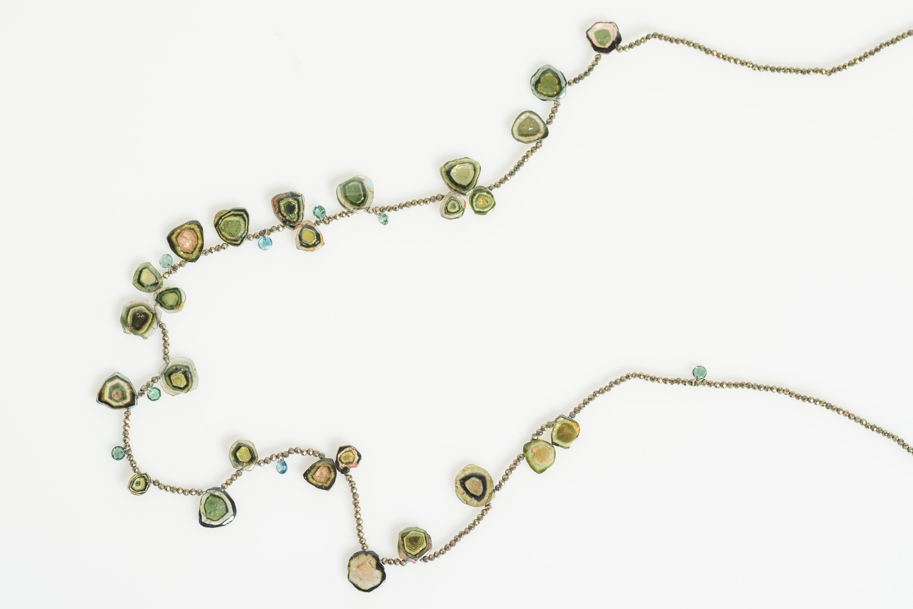 Sliced Green Tourmaline Necklace image