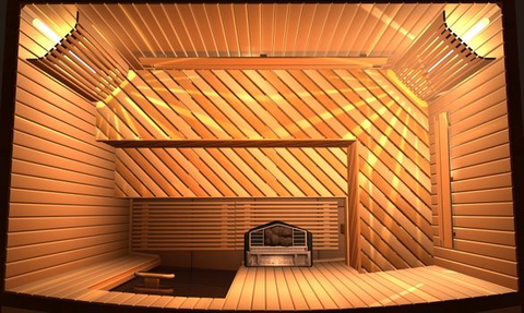 a sauna interior