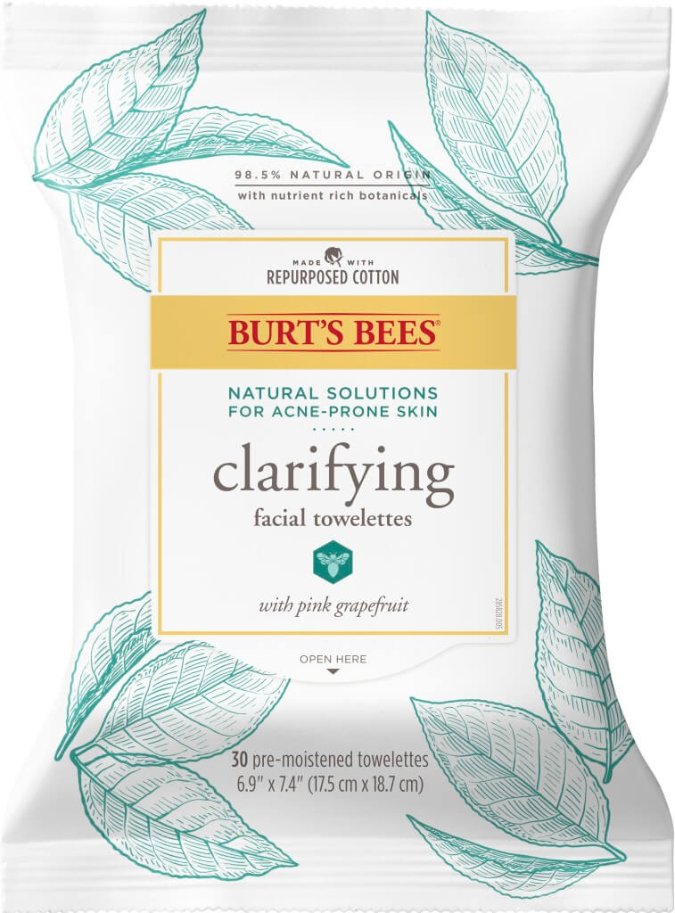 Burt's Bees Facial Cleansing Towelettes For Oily & Acne Prone Skin