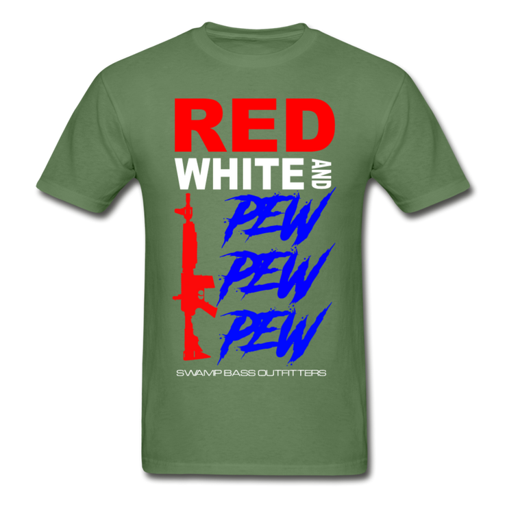 red white and pew t shirt