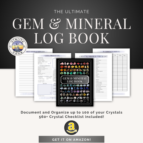 the ultimate gem and mineral crystal log book by claritycove.com