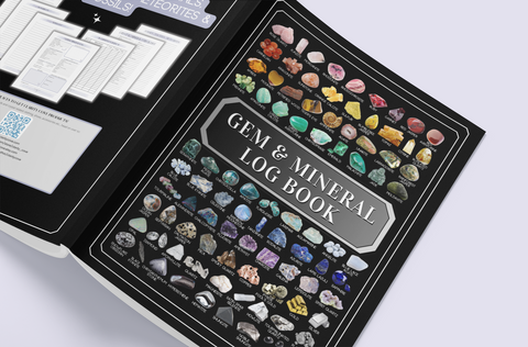 gem and mineral crystal log book by clarity cove on amazon