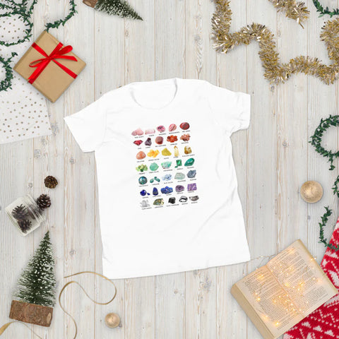 kids crystal collection rainbow rocks t-shirt by clarity cove