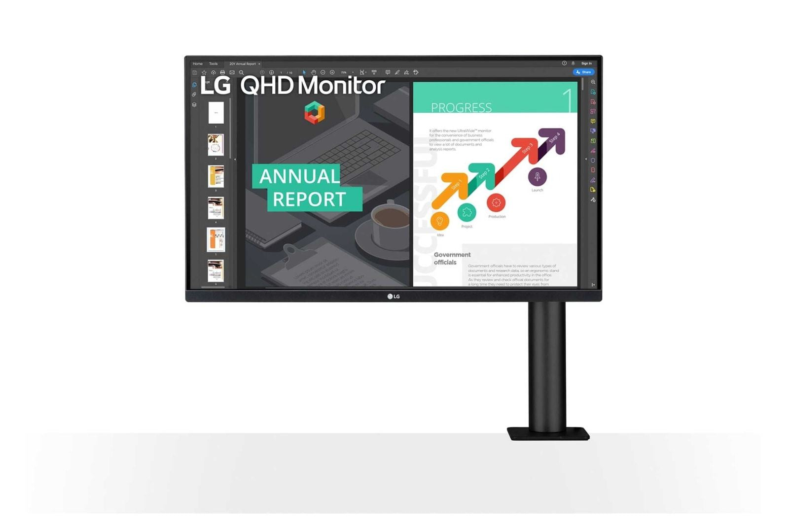 LG 27'' QHD Ergo IPS Monitor with USB Type-C™