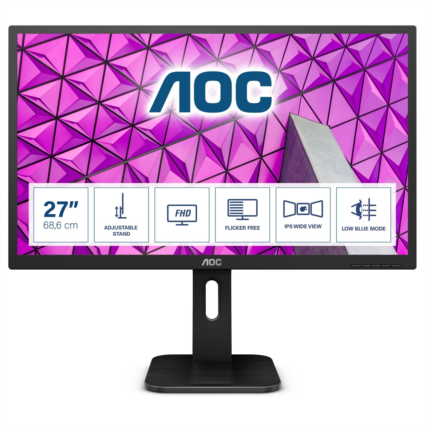 AOC P1 27P1 computer monitor 68.6 cm (27&quot;) 1920 x 1080 pixels Full HD LED Black