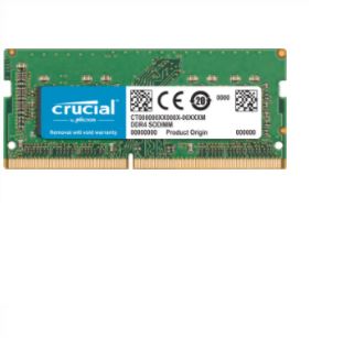 Crucial 8 GB DDR4 Laptop RAM, 2400MHz, SODIMM, 1.2V