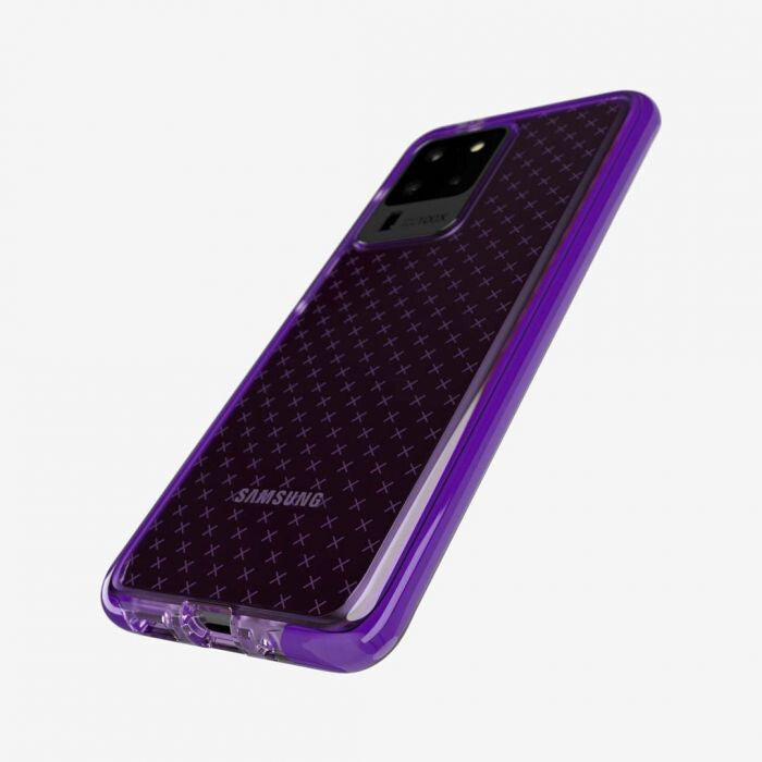 Photos - Case Tech 21 Tech21 Tech21 Evo Check mobile phone  for Galaxy S20 Ultra in Violet 