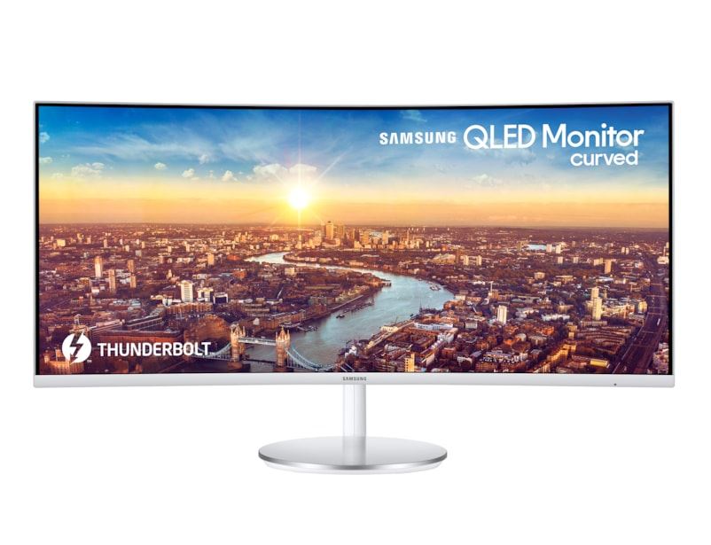 SAMSUNG C34J791 Quad HD 34" Curved LED Monitor - White & Silver, White,Silver/Grey