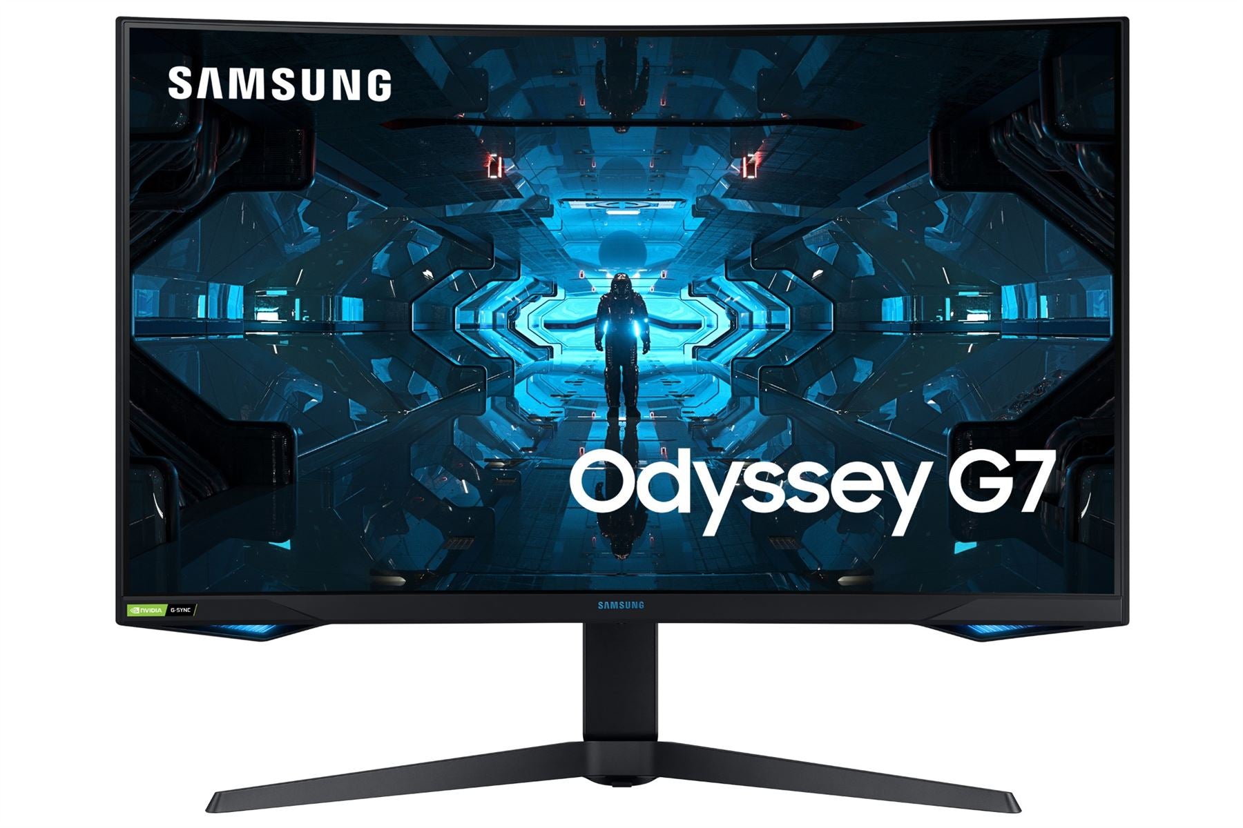 Samsung Odyssey G75 WQHD 31.5" 240Hz Curved Gaming Monitor with AMD FreeSync - Black