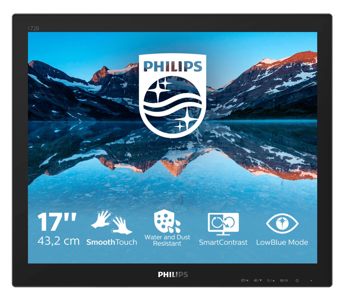 Philips 172B9TN/00 touch screen monitor 43.2 cm (17&quot;) 1280 x 1024 pixels Multi-touch Tabletop Black