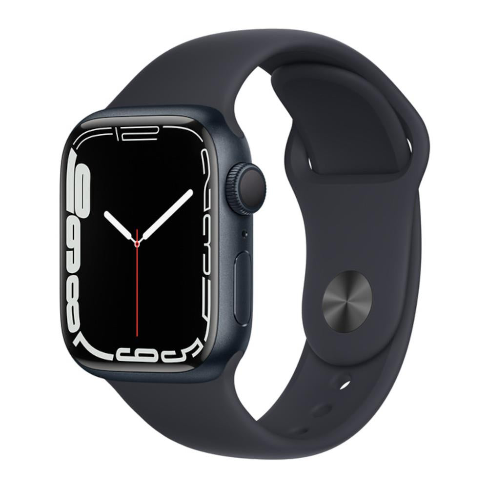 Apple Watch Series 7, 41mm, GPS + Cellular [2021] - Midnight Aluminium Case with Midnight Sport Band