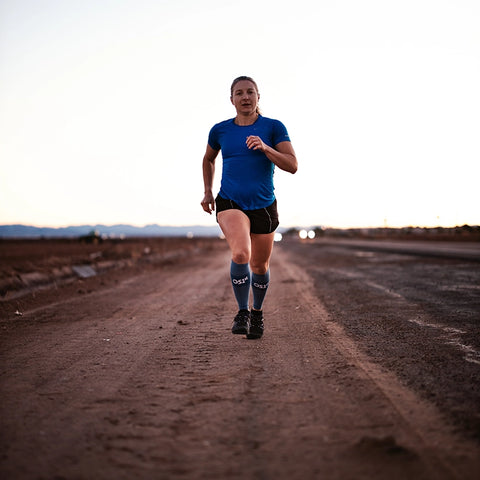 Runner wearing thin air compression sleeves | OS1st