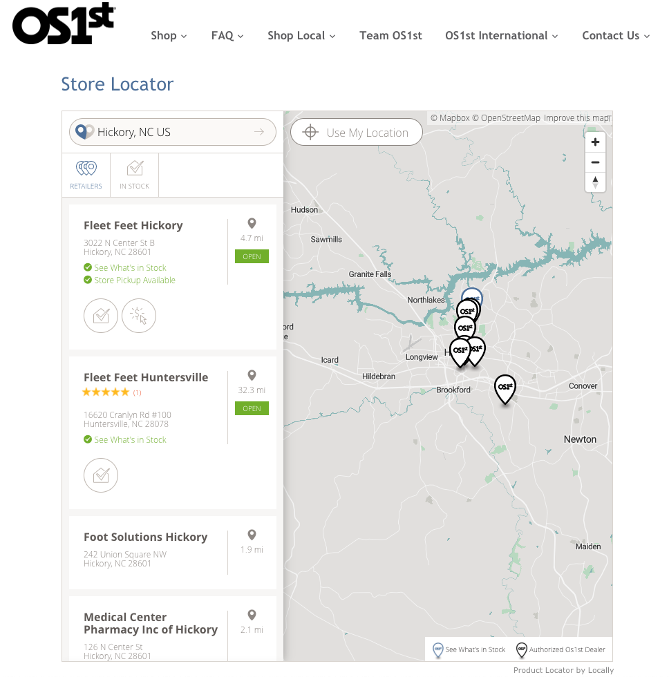 OS1st Store Locator