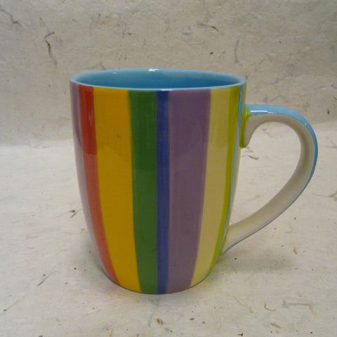 Vintage 70s Coffee Smooth Sailing No Spill Mug RPP inc W Lid Rainbow