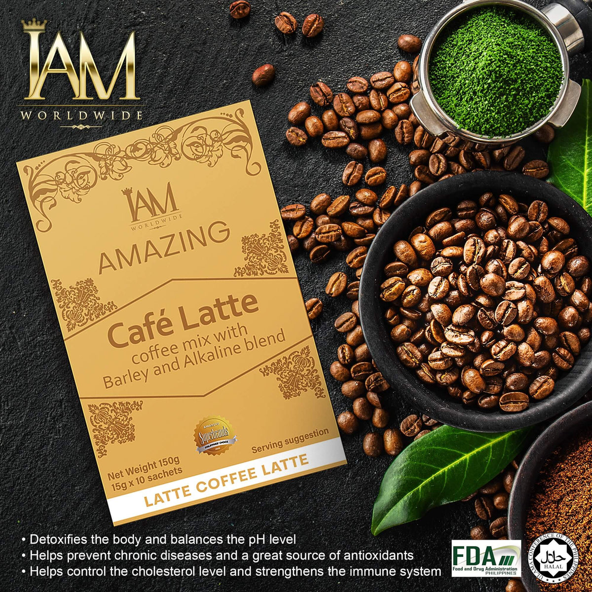 Amazing Café Latte with Barley and Alkaline – IAM Worldwide Online Store PH