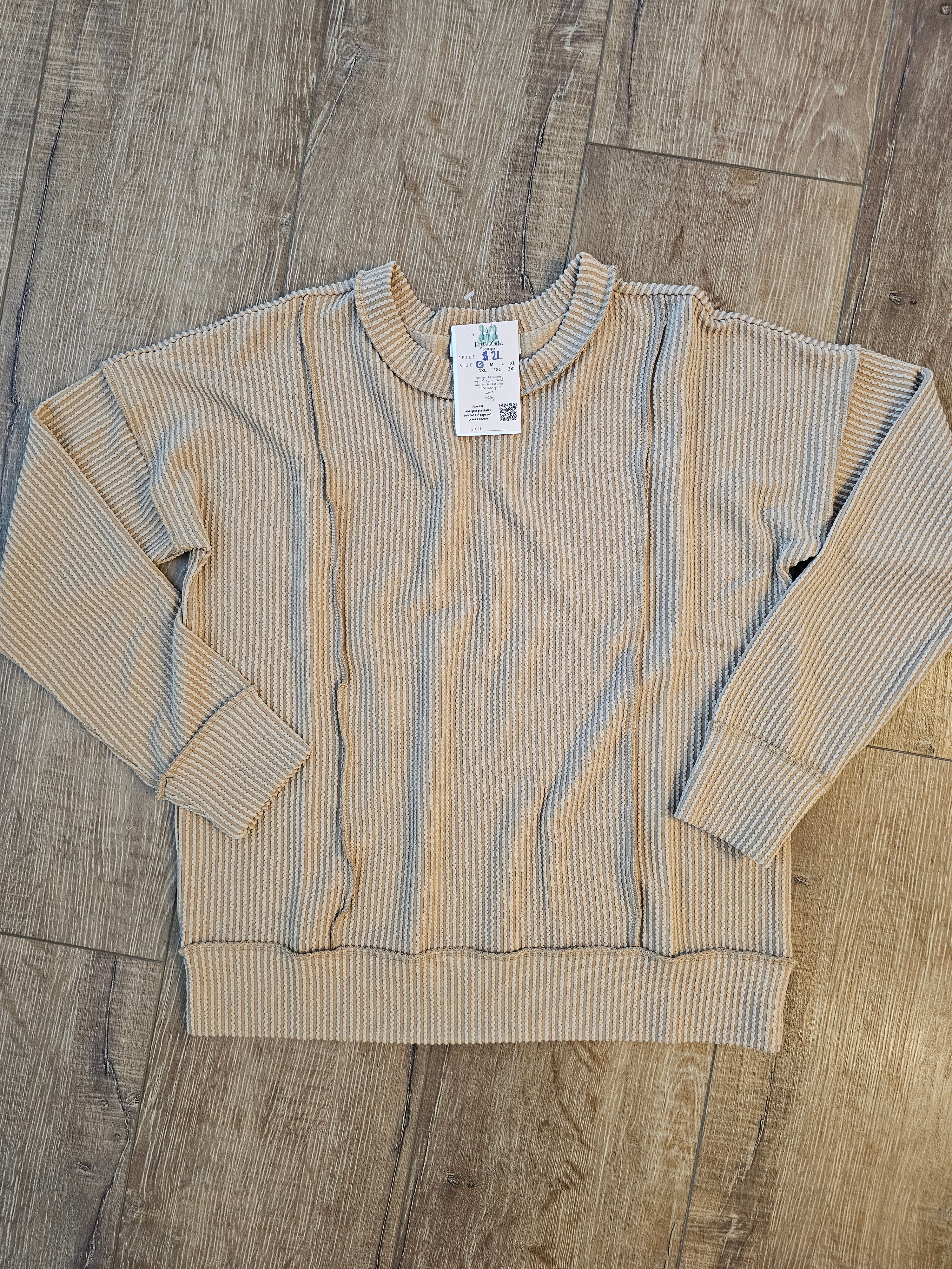Cocoa Corded Long Sleeve
