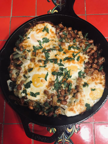 breakfast skillet hash cooked in lodge cast iron