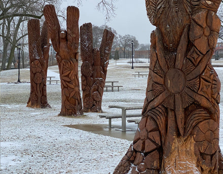 Tree Art Sculpture Mishawaka, Indiana Central Park 