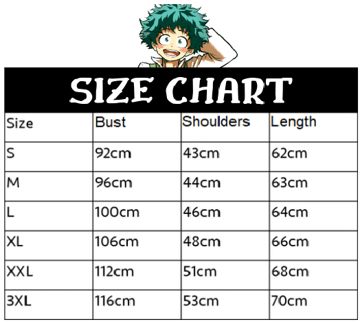 Majestic Shirt Size Chart