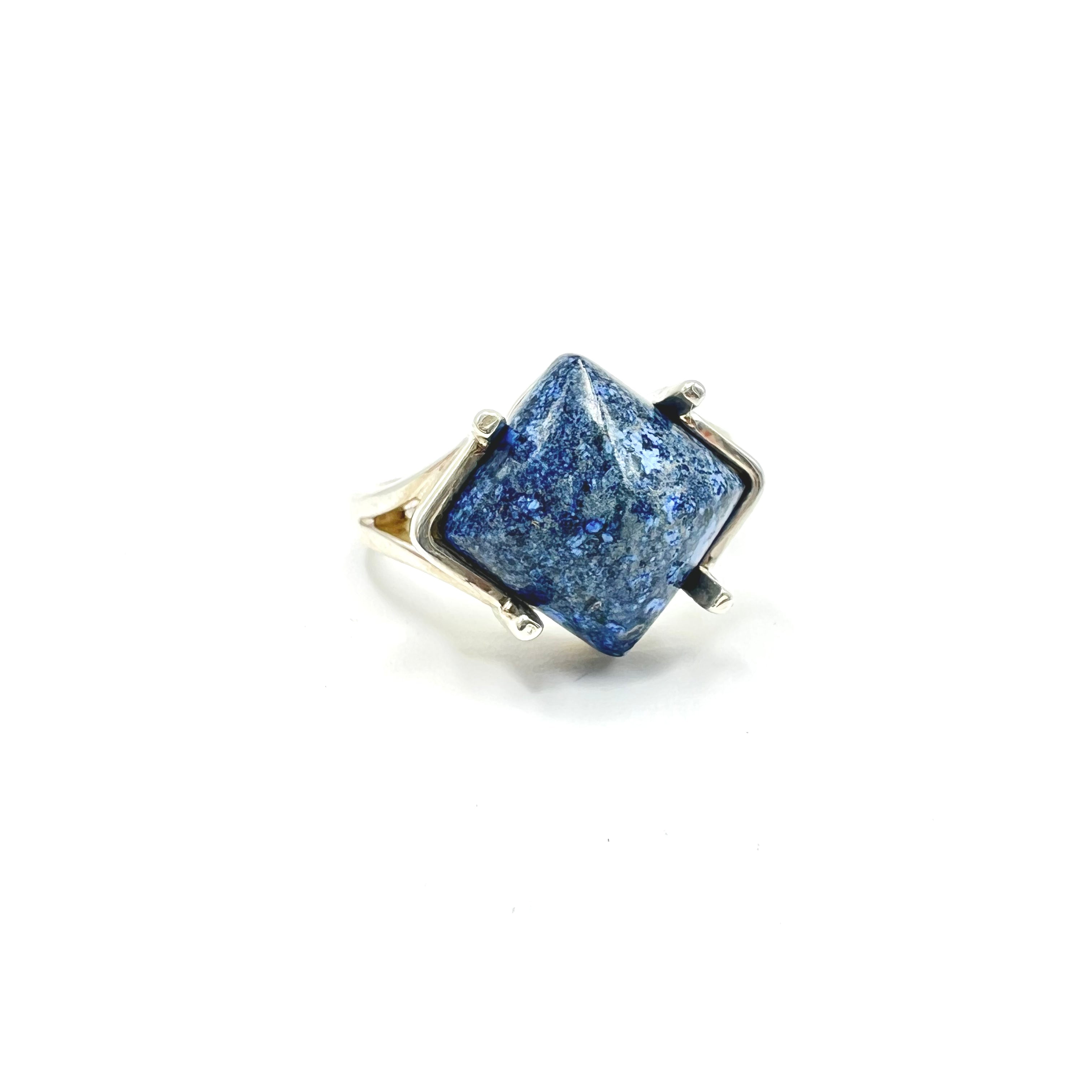 Dumortierite Sugarloaf Ring ✧ Made-to-Order
