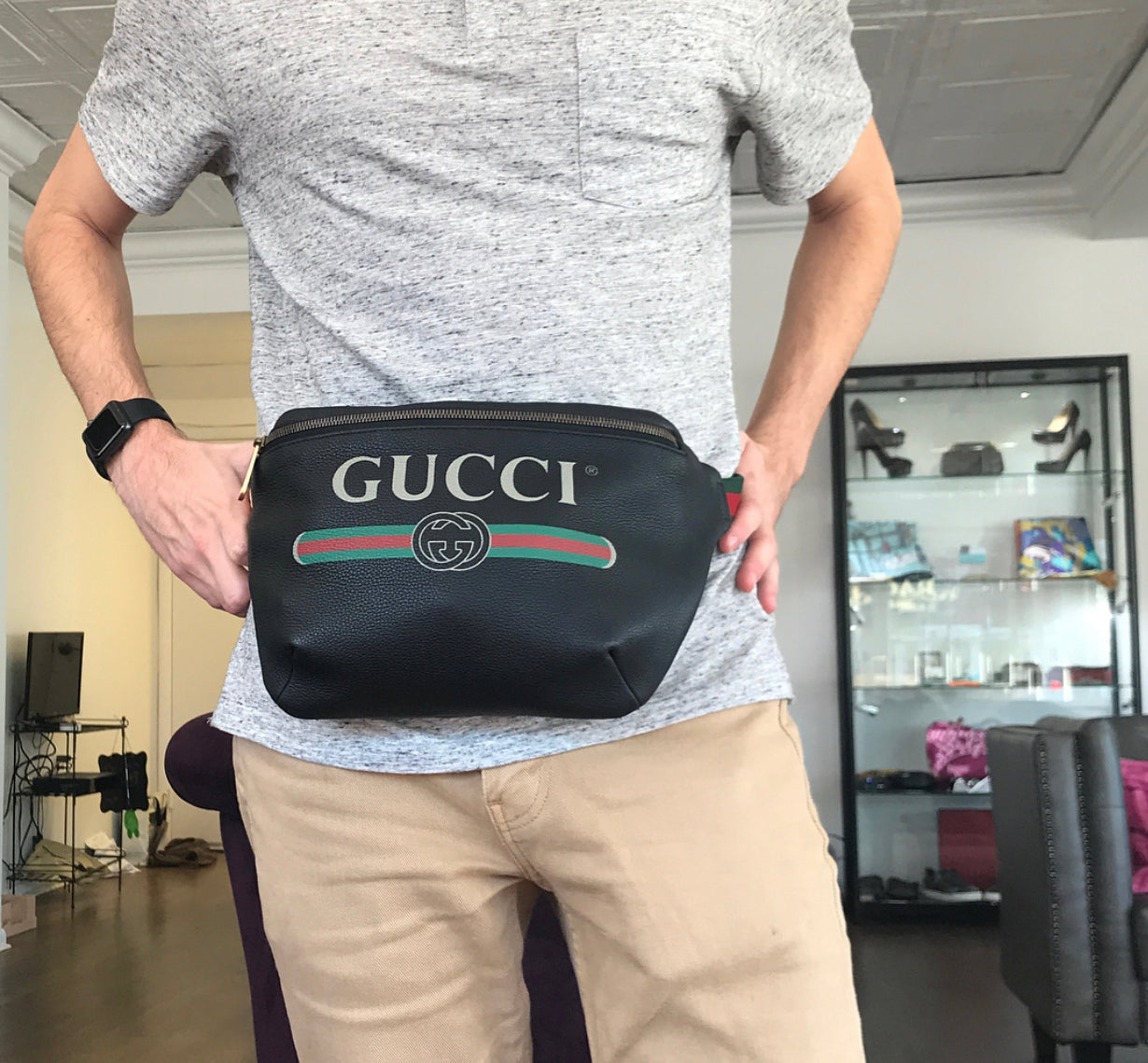 Gucci Print Large Leather Belt Bag/Fanny Pack – Midtown Authentic Wyckoff