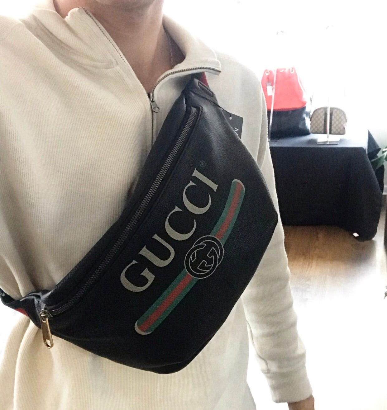 gucci belt bag print