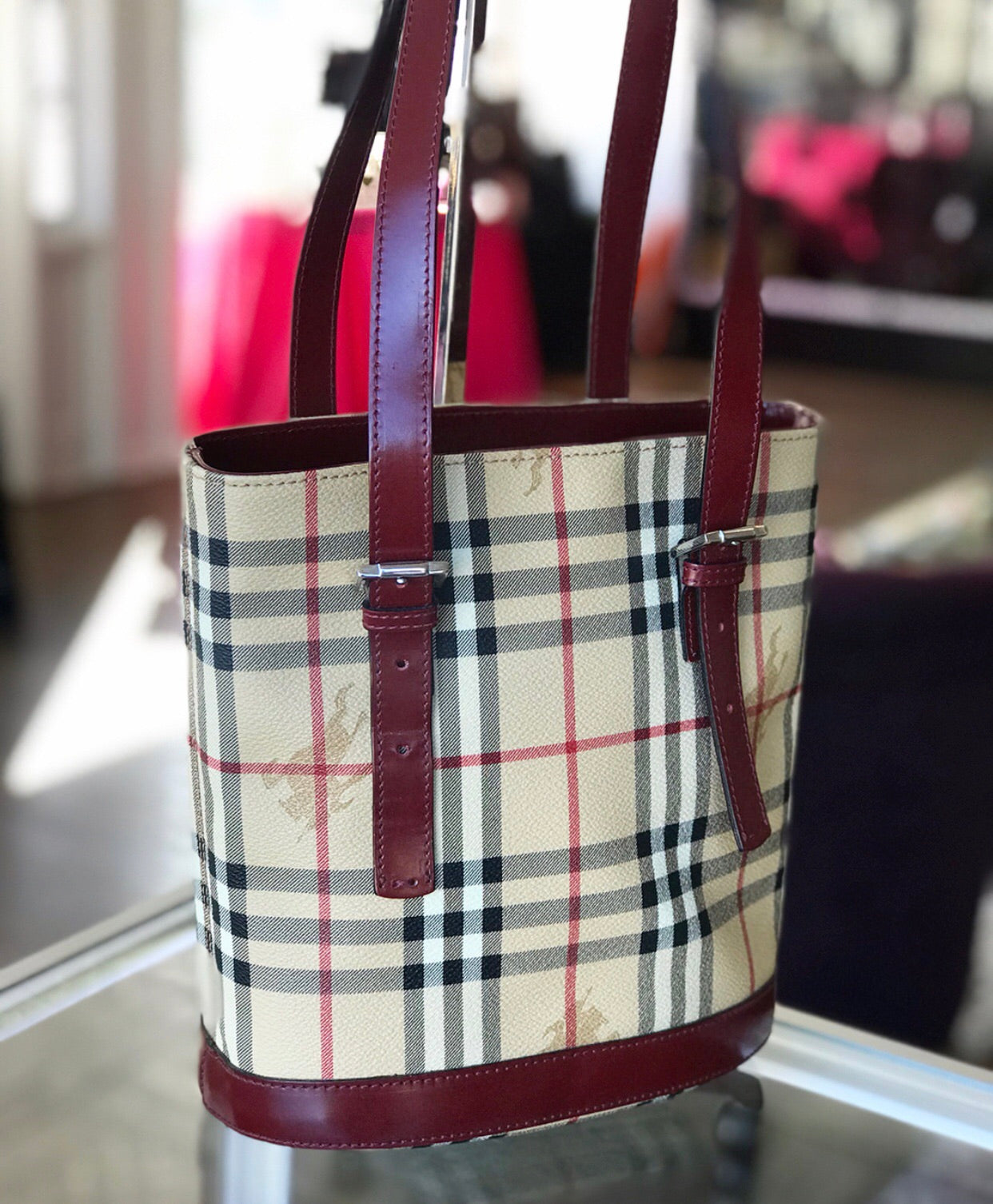 Burberry Haymarket Tote – Midtown Authentic Wyckoff
