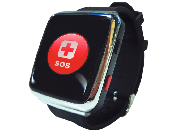 SOS watch with auto-fall detection, GPS 