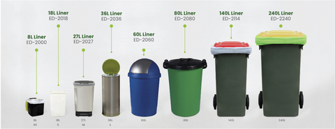 Compostable bin liner range