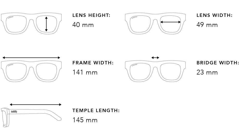 Davidson Sunglass Measurements