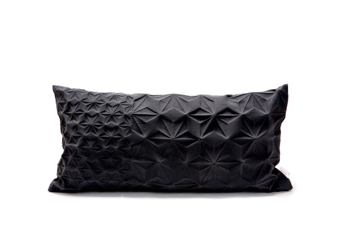 black textured pillow