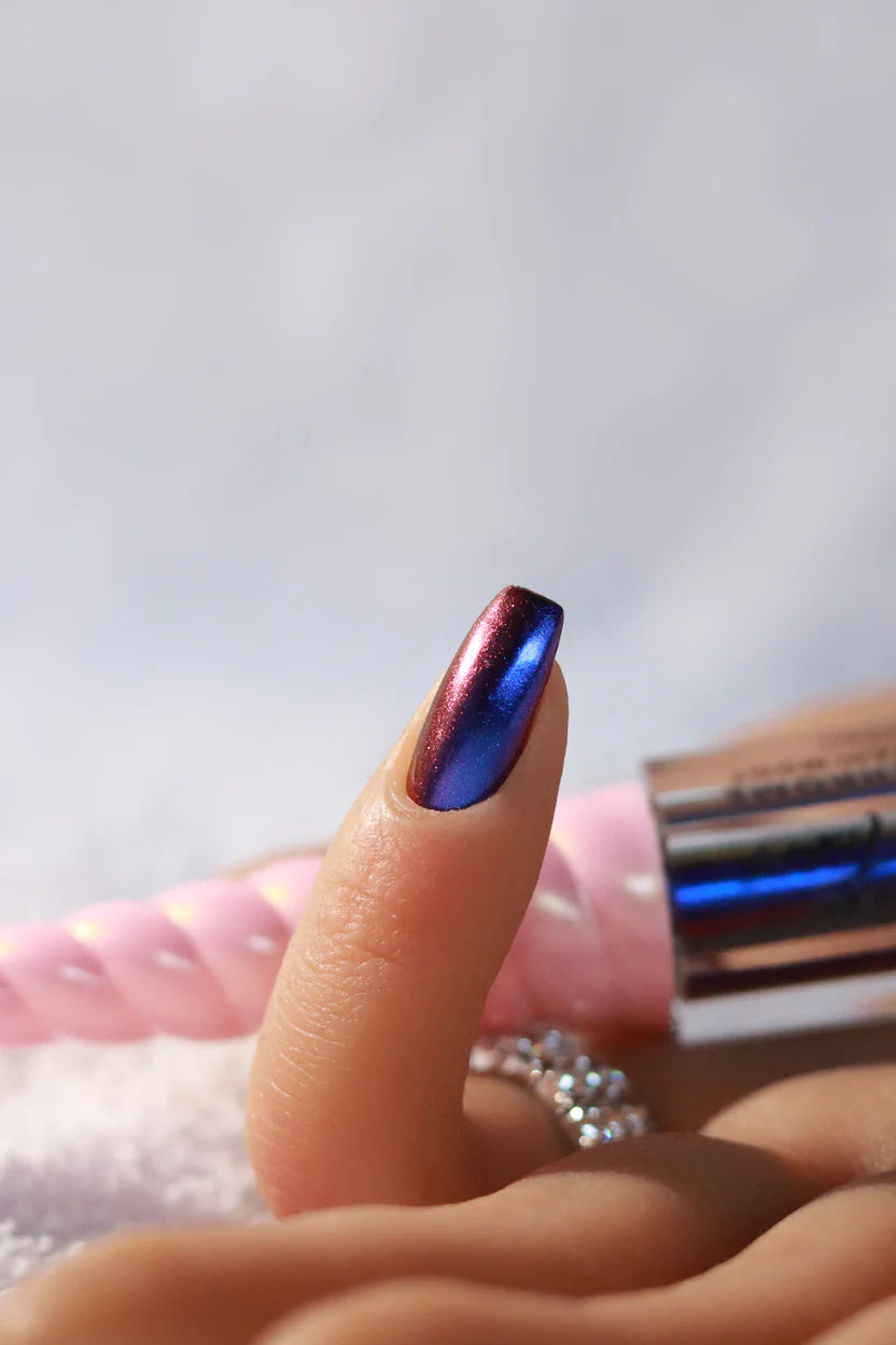  Mini Mani Moo UNICORN TEARS LIQUID CHROME WICKED BLUE