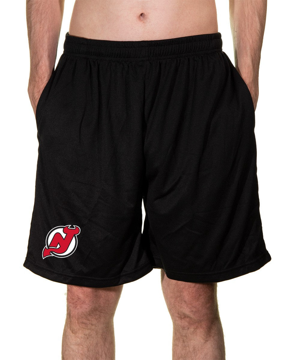 NHL Mens Air Mesh Shorts- New Jersey 