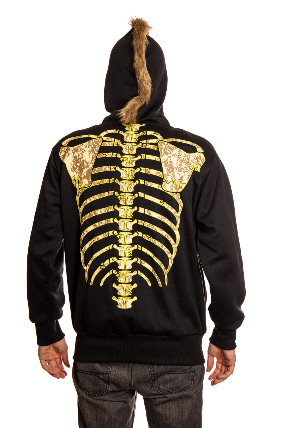 Glow in the Dark Skeleton Hoodie - Full Zip Hooded Costume